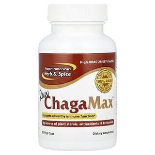 North American Herb & Spice, Raw ChagaMax, 90 capsule vegetali