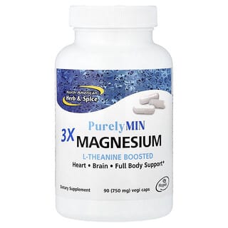 North American Herb & Spice, PurelyMin Magnesium, 90 VegiCaps