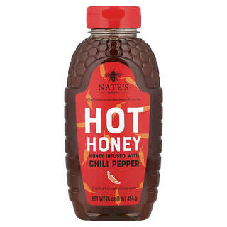 Nate's Honey, Горячий мёд с перцем чили, 454 г (16 унций)
