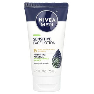 Nivea‏, תחליב פנים רגיש לגברים, SPF 15, ‏75 מ"ל (2.5 אונקיות נוזל)