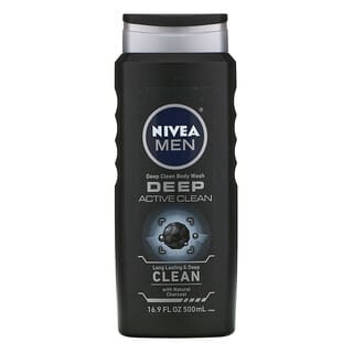 Nivea, Для мужчин, средство для глубокого очищения тела, глубокое активное очищение, 500 мл (16,9 жидк. Унции)
