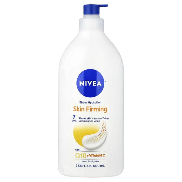 Nivea, 皮膚緊雅全粹補水身體乳液，33.8 液量盎司（1,000 毫升）