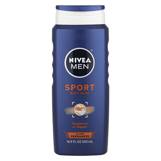 Nivea, Masculino, Sabonete Líquido Esportivo, Tangerina e Pimenta, 500 ml (16,9 fl oz)