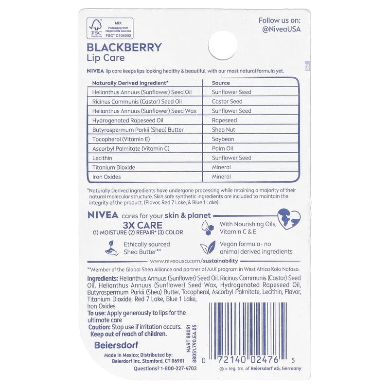 nivea vitamin c lip balm Blackberry Lip Care | Keep Lips Moisturized All Day main image 0