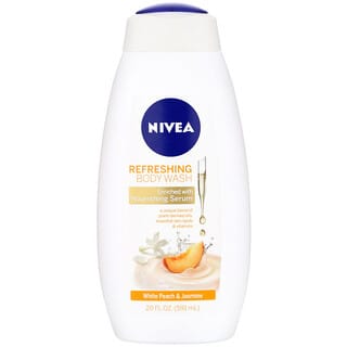 Nivea, Refreshing Body Wash, erfrischendes Duschgel, Weißer Pfirsich und Jasmin, 591 ml (20 fl. oz.)