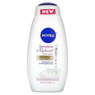 Nivea, Sensitive & Radiant Duschgel mit pflegendem Serum, 591 ml (20 fl. oz.)