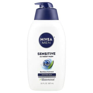 Nivea, 男性向け、竹エキス配合敏感肌ボディウォッシュ、887ml（30液量オンス）