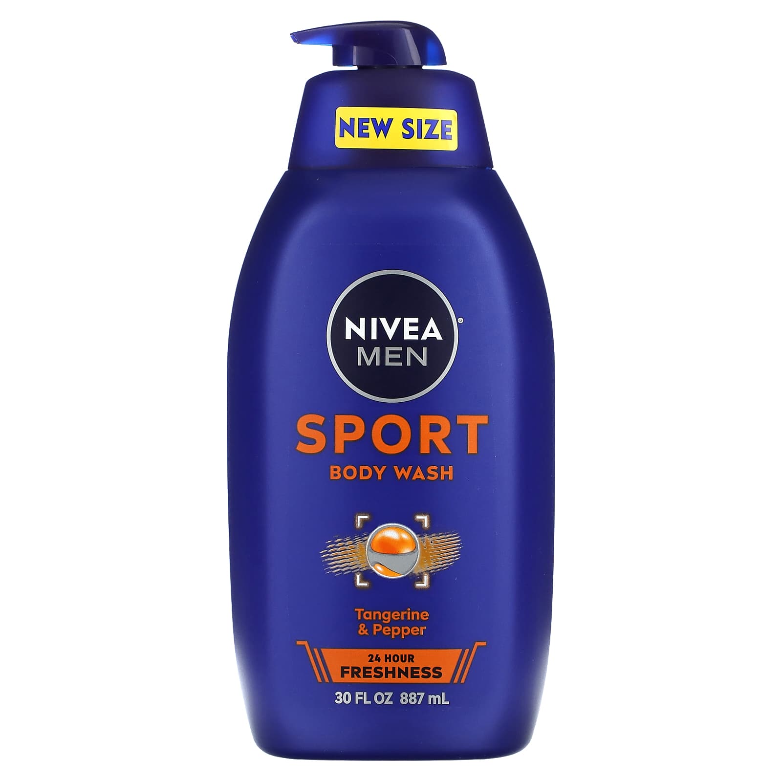 wetenschapper Array Extra Nivea, Men, Sport Body Wash, Tangerine & Pepper, 30 fl oz (887 ml)
