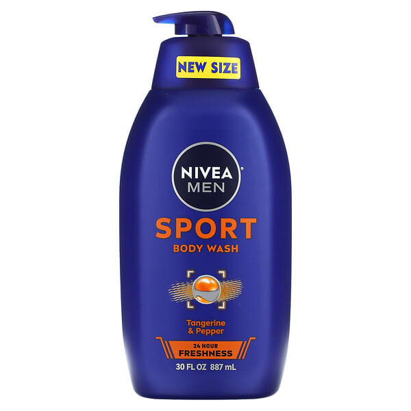 Nivea, 男士，運動後沐浴露，橘子胡椒味，30 液量盎司（887 毫升）