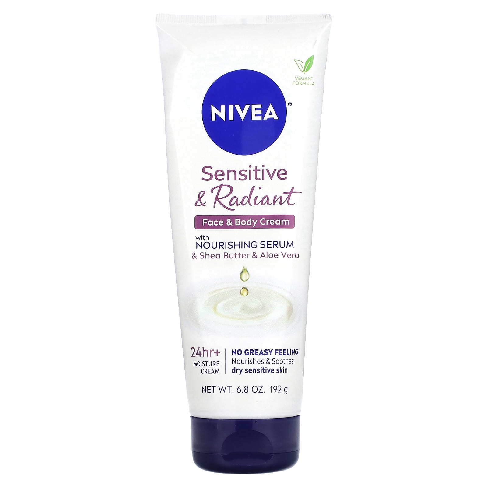 Reusachtig Beweging metriek Nivea, Sensitive & Radiance Face & Body Cream with Nourishing Serum, 6.8 oz  (192 g)