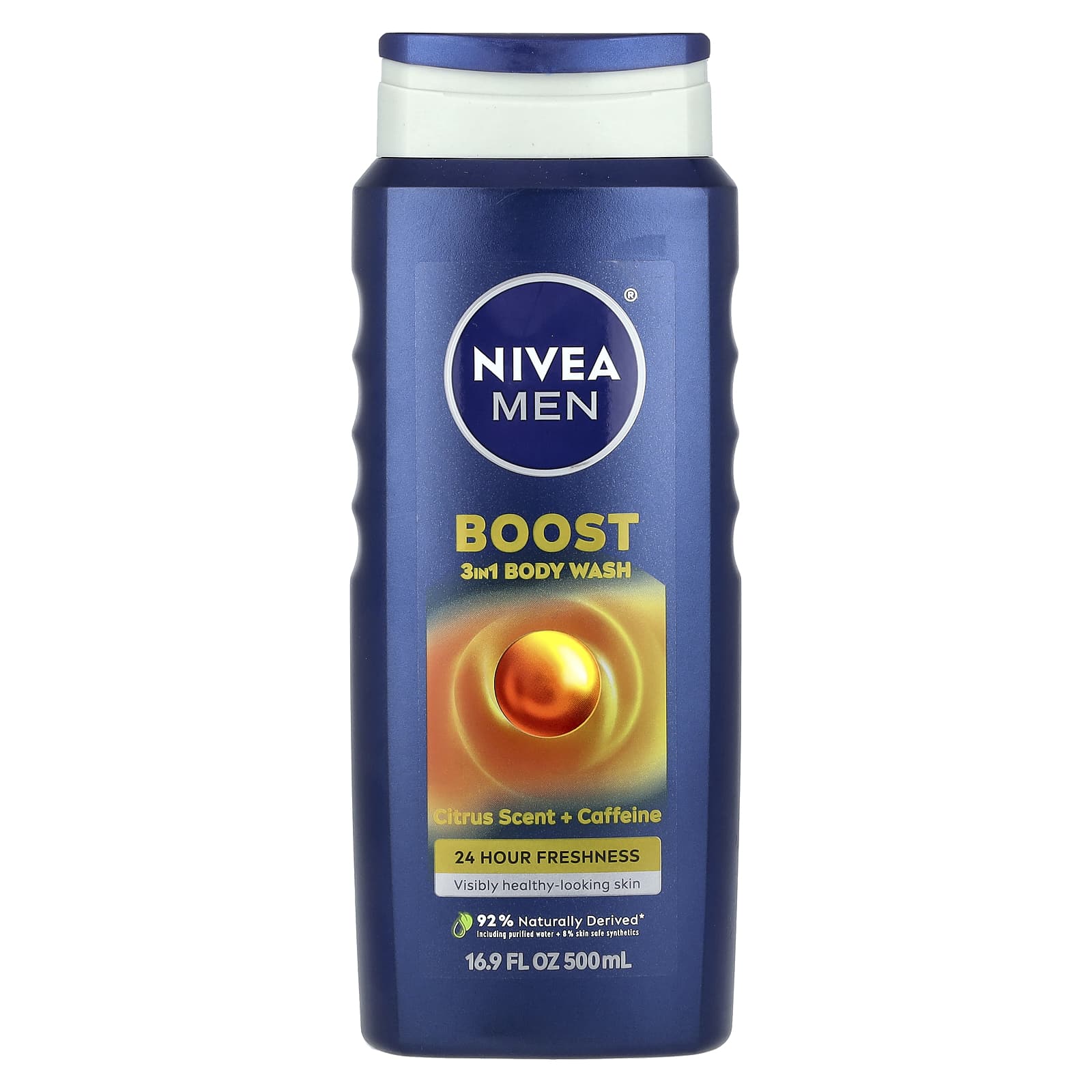 Men, Boost 3-In-1 Body Wash, Citrus Scent + Caffeine, 16.9 fl oz