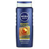 Nivea, Men, Gel douche 3-en-1 Boost, Parfum d'agrumes + caféine, 500 ml
