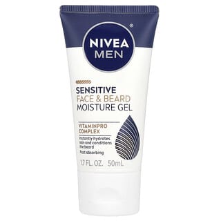 Nivea, Hombres, Gel humectante para rostro sensible y barba, 50 ml (1,7 oz. líq.)