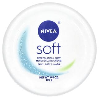Nivea, ホホバオイル＆ビタミンE配合のソフト保湿クリーム、192g（6.8オンス）