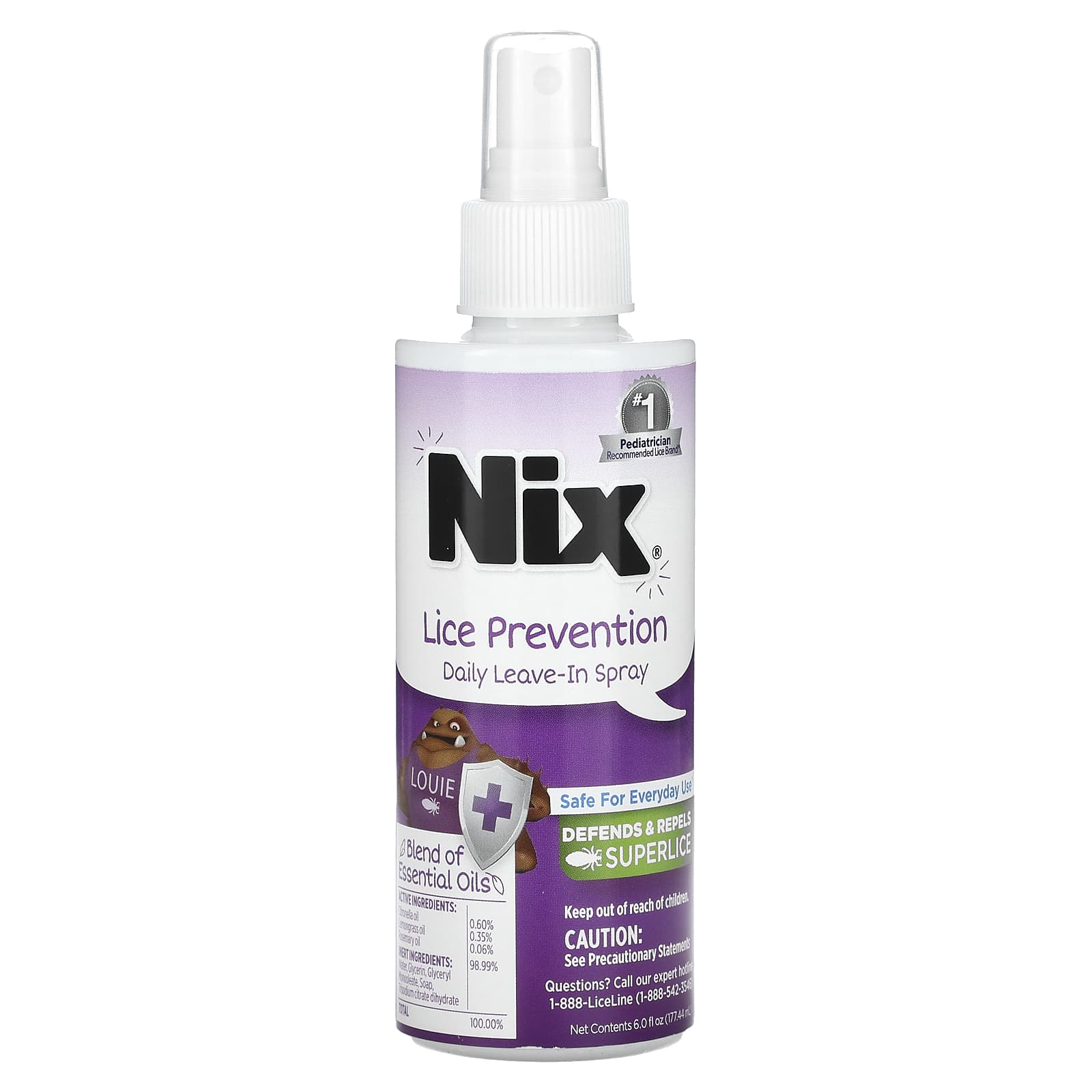 Nix, Lice Prevention, Daily LeaveIn Spray, 6 fl oz (177.44 ml)