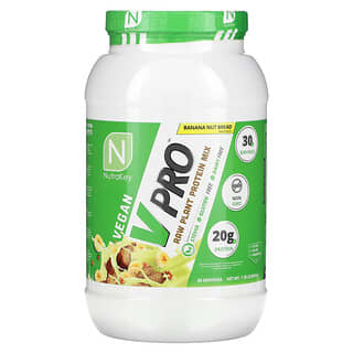 Nutrakey, V Pro, Raw Plant Protein Mix, Banana Nut Bread, 1.78 lb (810 g)