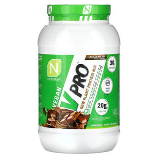 Nutrakey, V 프로, 무가공 식물성 단백질 믹스, 초콜릿 바, 840g(1.85lb)