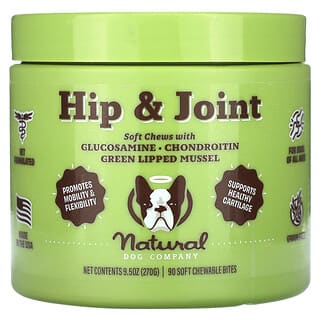 Natural Dog Company, Hip & Joint, For Dogs, All Ages, 90 Soft Chewable Bites, 9.5 oz (270 g)