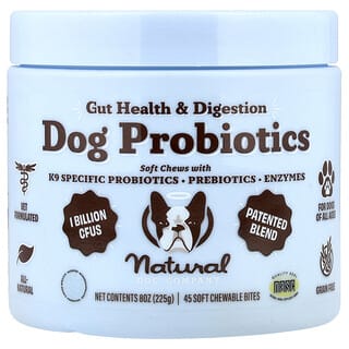 ناتشرال دوغ كامبني‏, Super-Flora Probiotic ، 90 قرصًا ناعمًا قابلًا للمضغ ، 9.5 أونصة (270 جم)