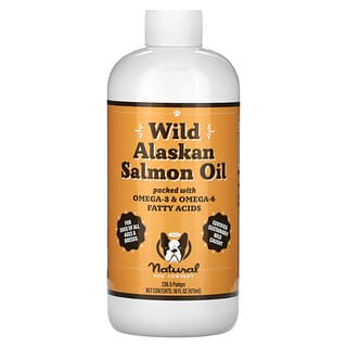 Natural Dog Company, Olio di salmone selvatico dell'Alaska, tutte le età, salmone delizioso, 473 ml
