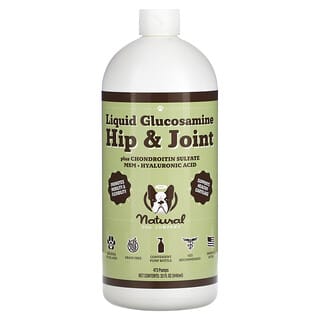 Natural Dog Company, Glucosamina líquida para caderas y articulaciones, Para perros, Todas las edades, 946 ml (32 oz. Líq.)