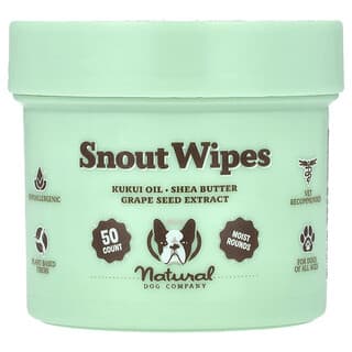 Natural Dog Company, Snout Wipes, 50 Count