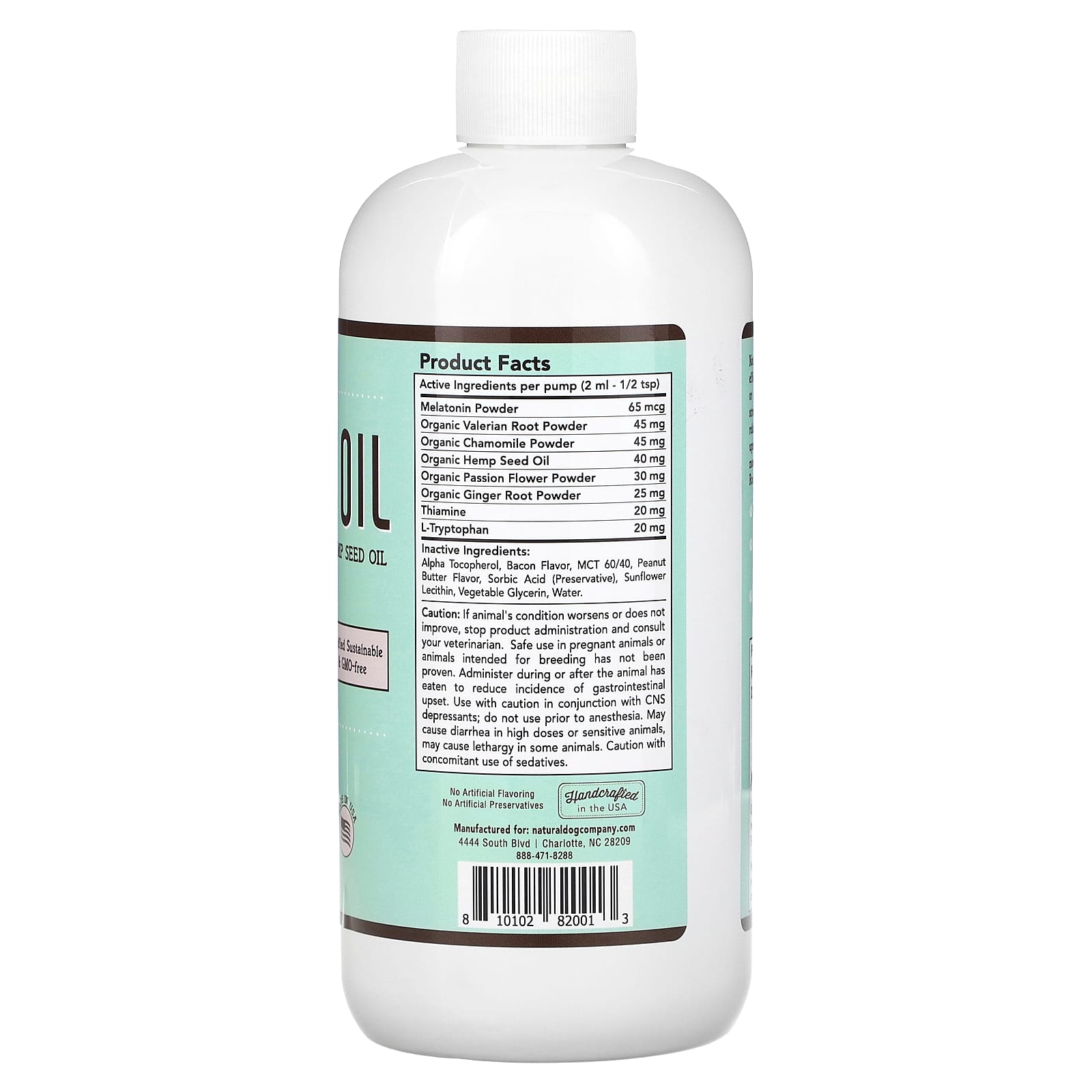 Natural Dog Company, Calming Oil, For Dogs, All Ages, Peanut Butter