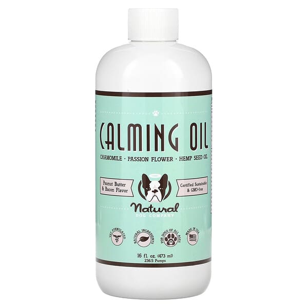 Natural Dog Company, Calming Oil, For Dogs, All Ages, Peanut Butter