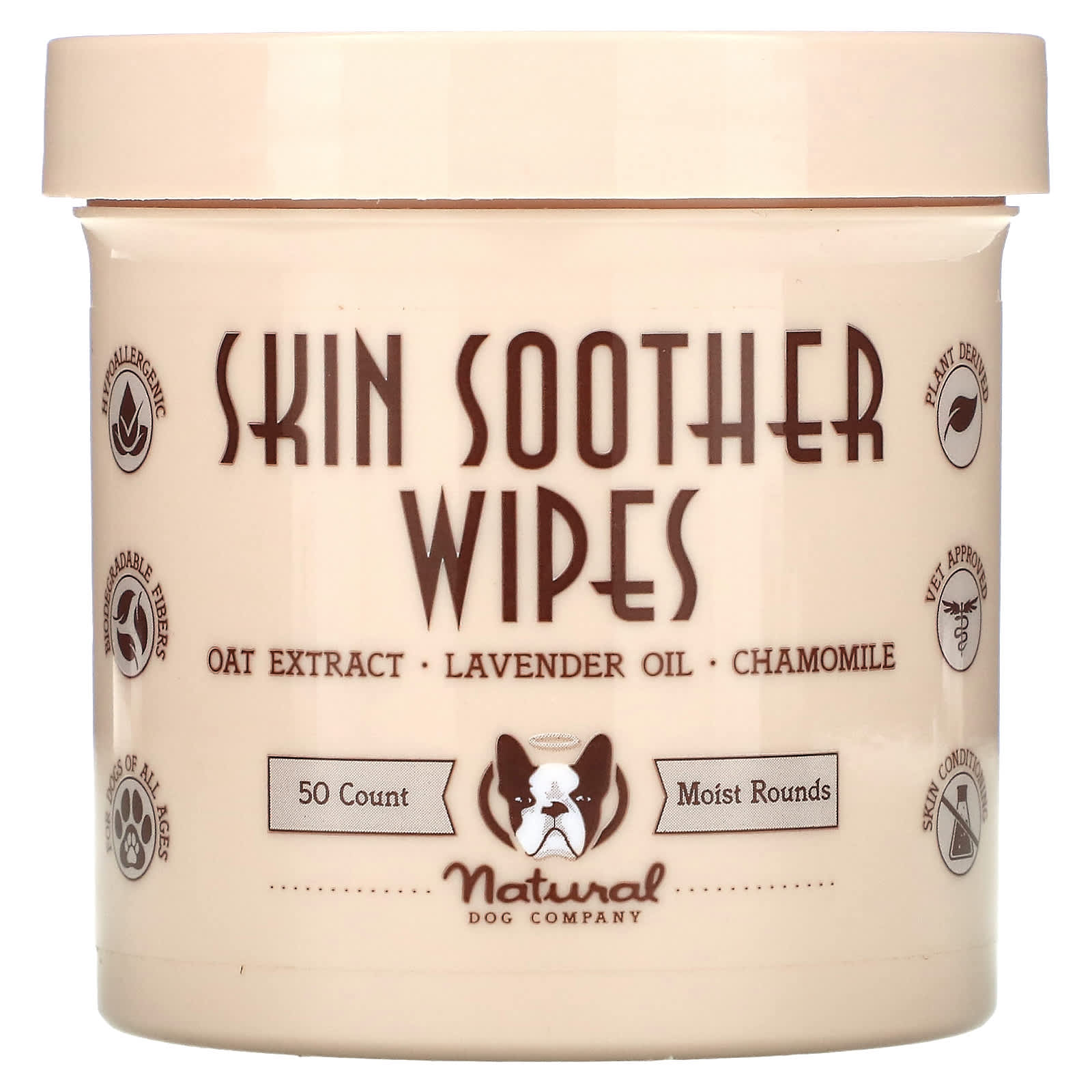 Natural Dog Company Skin Soother Wipes For Dogs All Ages 50 Wipes