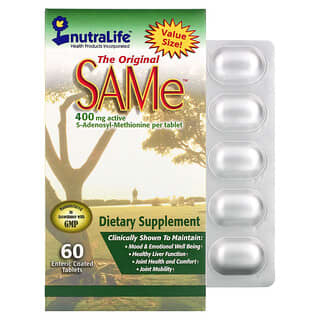 NutraLife, SAMe（對甲苯磺酸硫酸鹽），400 毫克，60 片腸溶包衣囊片