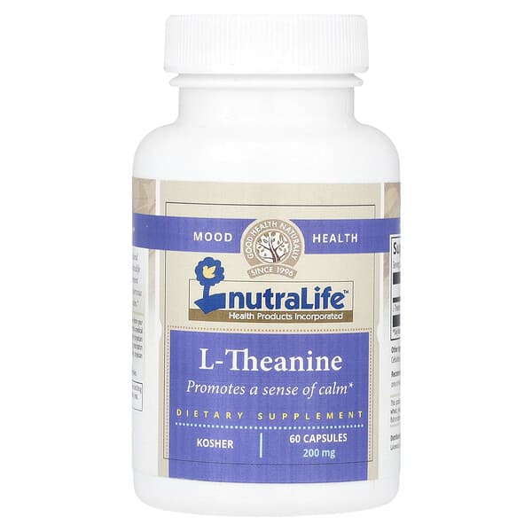 NutraLife L-Theanine, 200 mg, 60 Capsules
