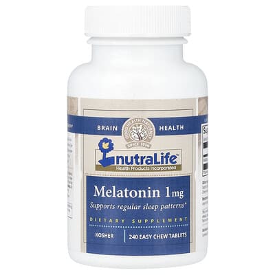 NutraLife, Melatonin, 1 mg, 240 Easy Chew Tablets