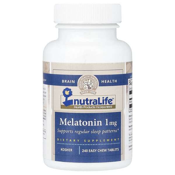 NutraLife, Melatonin, 1 mg, 240 Easy Chew Tablets