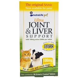 NutraLife, Pet, Ultra Joint & Liver Support, For All Cats and Small Dogs, 100 mg, 30 Enteric Coated Tablets