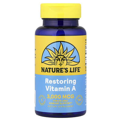 Nature's Life, Vitamin A, 3000 mcg (10000 IU), 100 Capsules