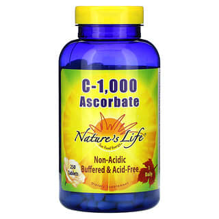 Nature's Life, Ascorbato C-1.000, 250 Comprimidos