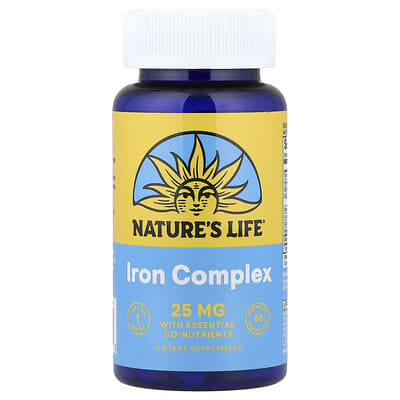 Nature's Life, Iron Complex, 25 mg, 50 Vegetarian Capsules