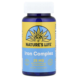 Nature's Life, 鐵複合物，25 毫克，50 粒素食膠囊