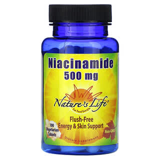 Nature's Life, Niacinamida, 500 mg, 100 comprimidos vegetales