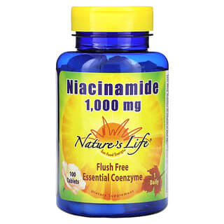 Nature's Life, Niacinamida, 1.000 mg, 100 comprimidos