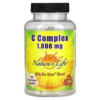 Nature's Life, Complejo de vitaminas C, 1000 mg, 100 cápsulas vegetales