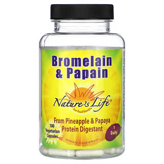 Nature's Life, Bromelain & Papain, 100 Vegetarian Capsules