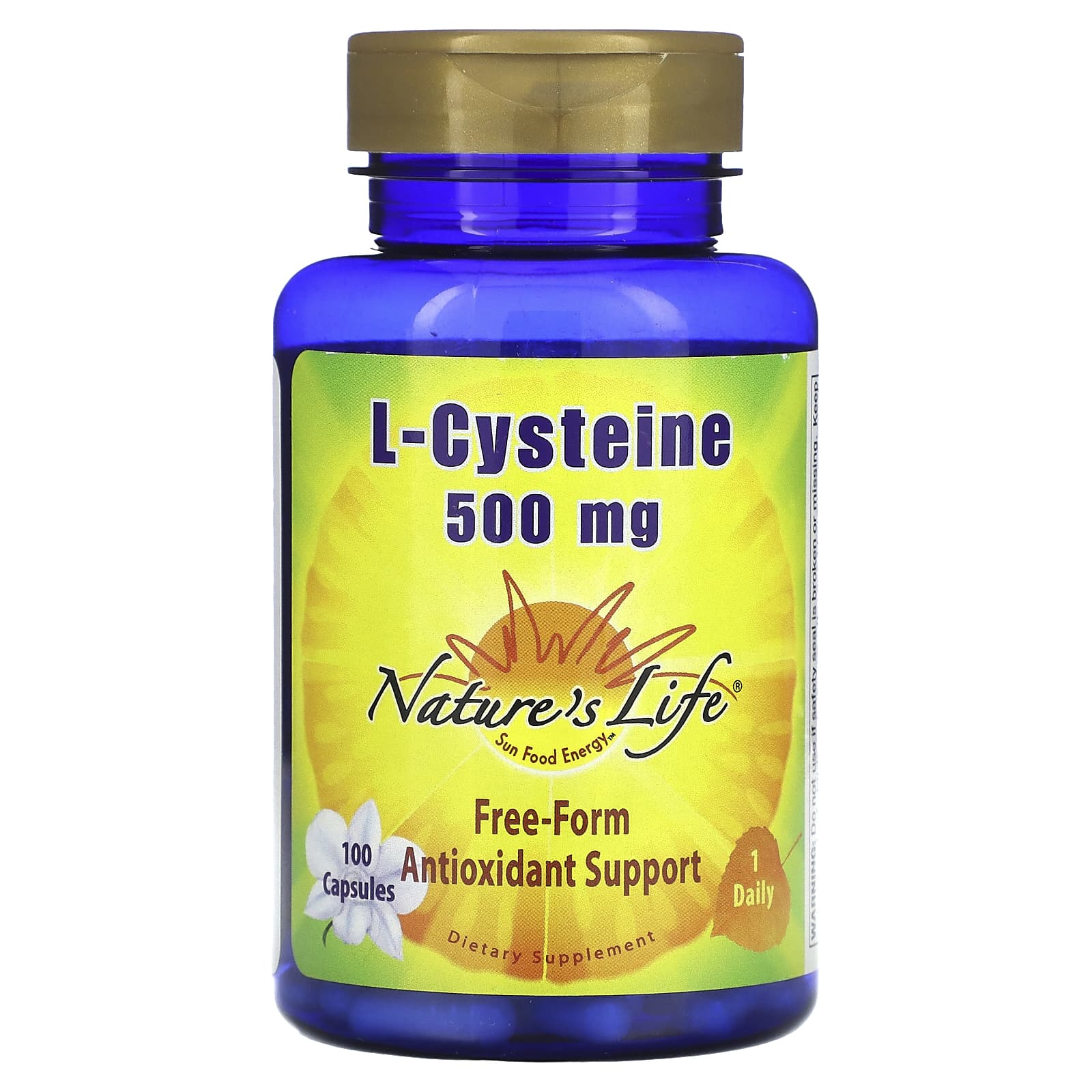 Nature's Life, L-システイン、500mg、100粒