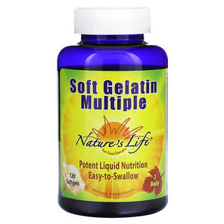 Nature's Life, Múltiples de gelatina blanda`` 120 cápsulas blandas
