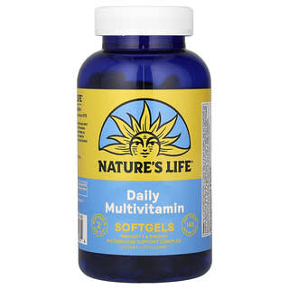 Nature's Life‏, כמוסות רכות מולטי-ויטמין יומיות, 180 כמוסות רכות