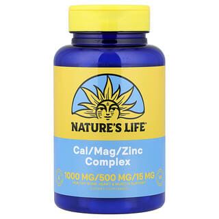 Nature's Life, Complexo de Cal / Mag / Zinco, 100 Cápsulas