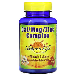 Nature's Life, Complexe Cal/Mag/Zinc, 100 capsules