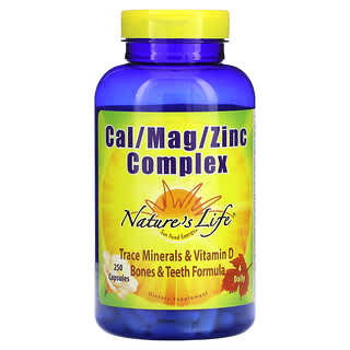 Nature's Life, Complejo de calcio, magnesio y zinc, 250 cápsulas