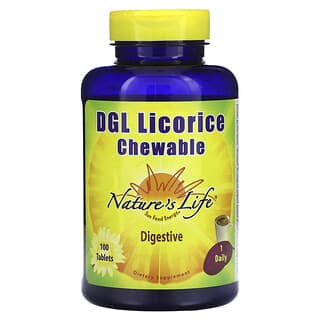 Nature's Life, Regaliz masticable DGL`` 100 comprimidos