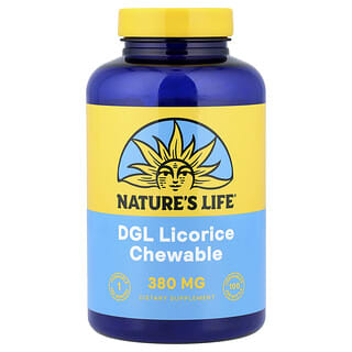 Nature's Life, DGL Alcaçuz para Mastigar, 100 Comprimidos